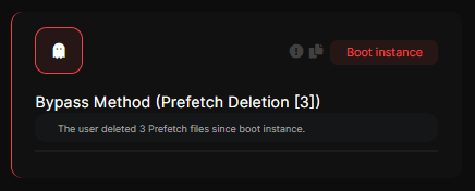 Captura de la detección: Método de bypass (borrado de Prefetch)