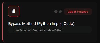 Captura de la detección: Método de bypass (Python ImportCode)