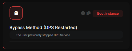Captura de la detección: Método de bypass (servicio reiniciado)