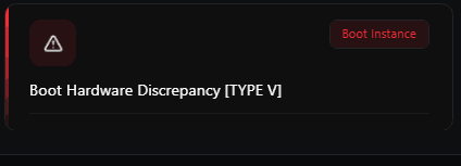 Discrepancia de hardware de arranque [TIPO V]
