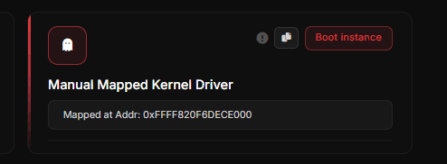 Captura de la detección: Driver de kernel mapeado a mano