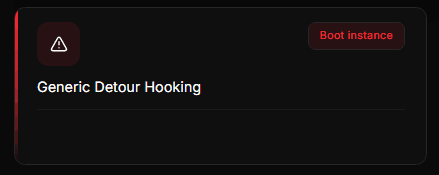 Tespit ekran görüntüsü: Genel detour hook